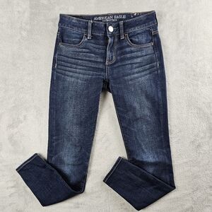American Eagle Super Stretch Blue Denim Jegging Womens Size 2